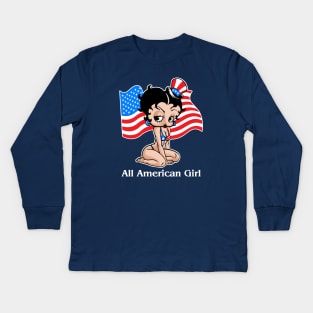 BETTY BOOP - 4th of jULY Kids Long Sleeve T-Shirt